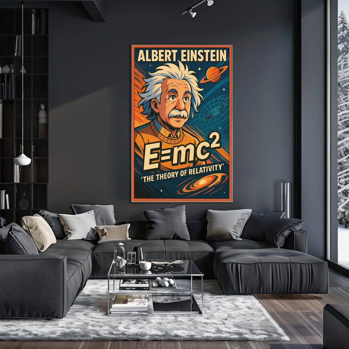 Albert Einstein Relativity Vintage Educational Poster