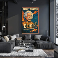 Albert Einstein Relativity Vintage Educational Poster