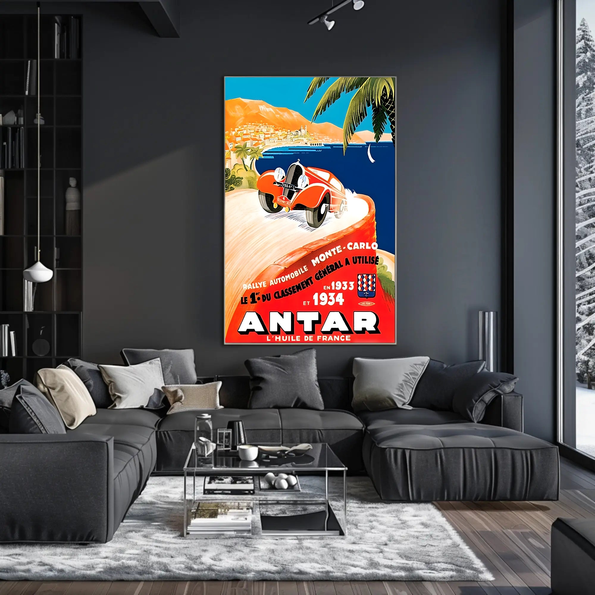 Monte Carlo Rally Advertisement Poster