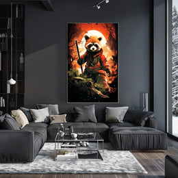 The Warrior Raccoon Poster