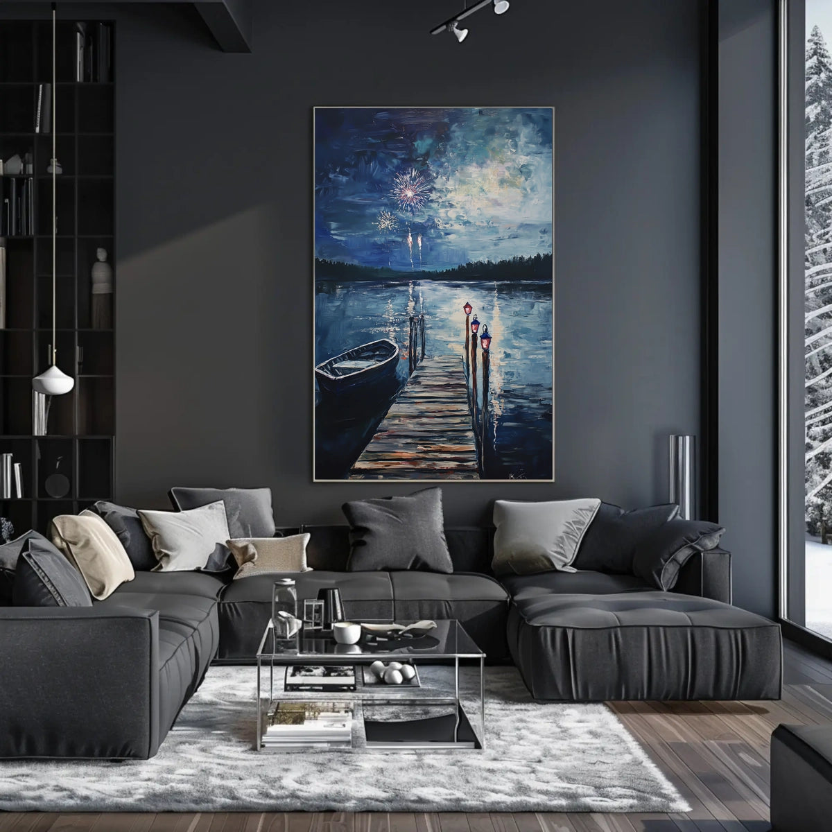 peaceful lakeside Poster