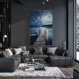 peaceful lakeside Poster