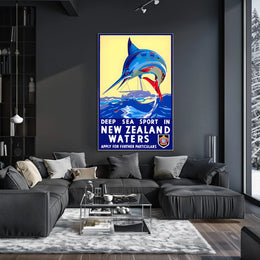 Deep Sea Sport In New Zealand Waters Poster