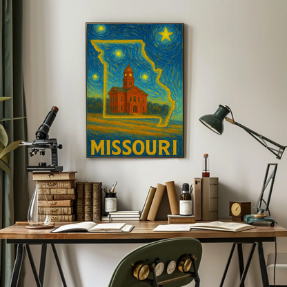 Missouri Starry Night Poster