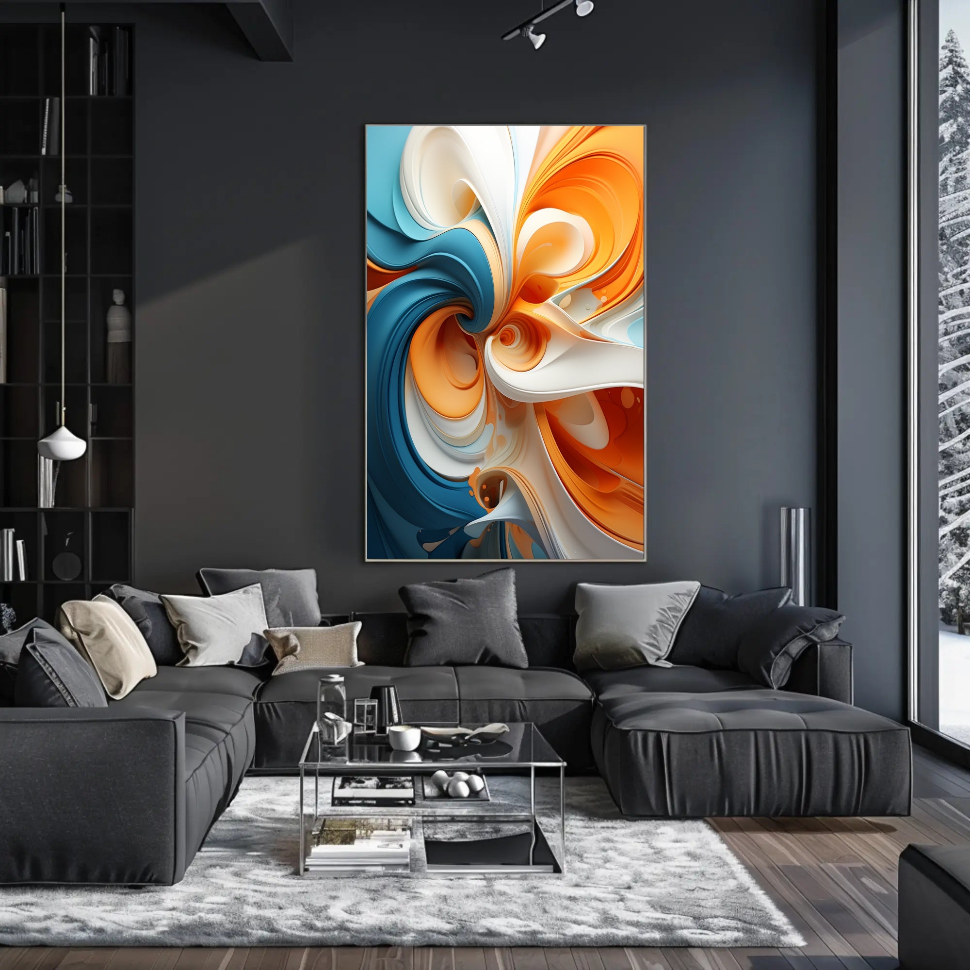 Abstract Swirl Of Colors Abstract Poster PosterGoat