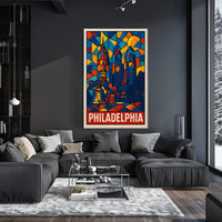 Philadelphia In Stained Glass Poster
