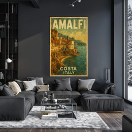 Amalfi Coast Italy Poster Art Museum Quality Wall Decor
