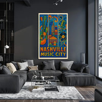 Nashville Music City Poster