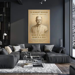 Herbert Hoover Portrait: Historical or Presidential Poster