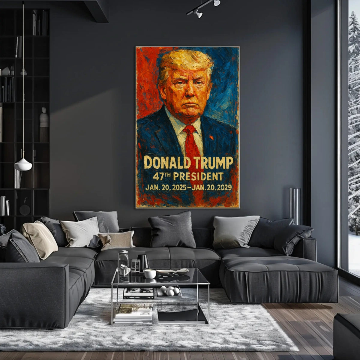 Trump Patriotic Visionary Statesman Poster