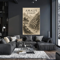 Amalfi Coast Poster 18x24 Wall Art Coastal Italy Decor