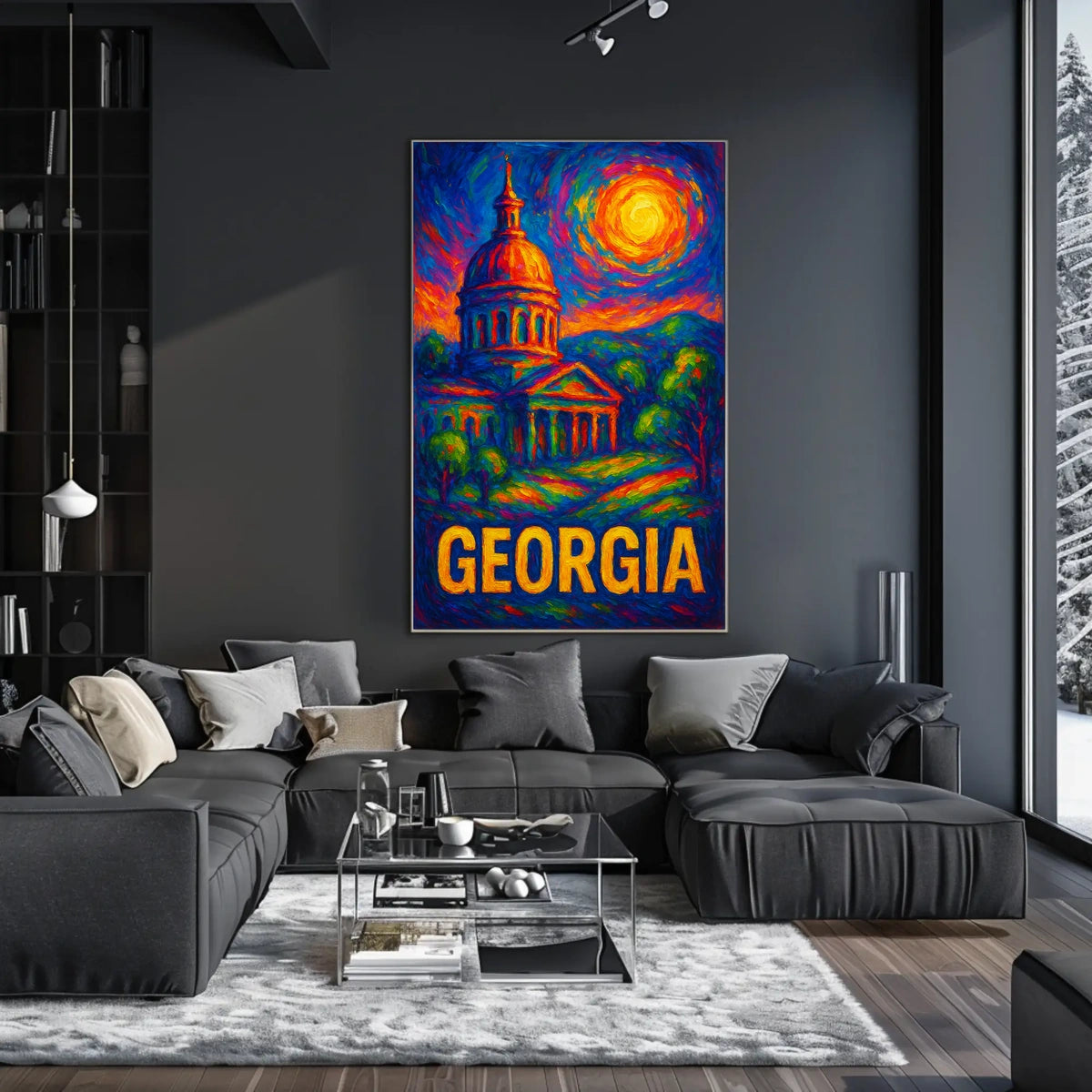 Georgia State Capitol Vibrant Poster