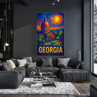 Georgia State Capitol Vibrant Poster