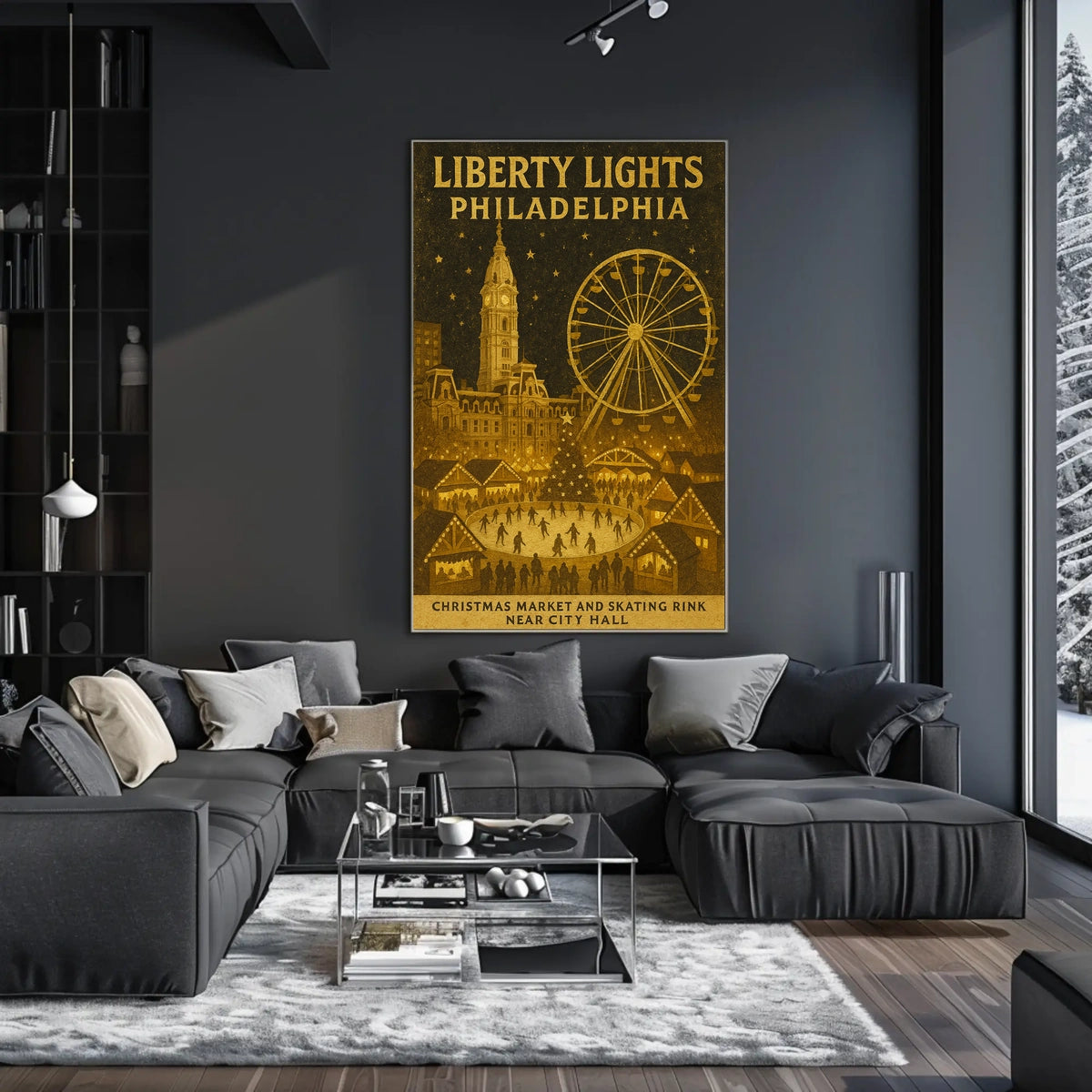 Liberty Lights Philadelphia Christmas Poster