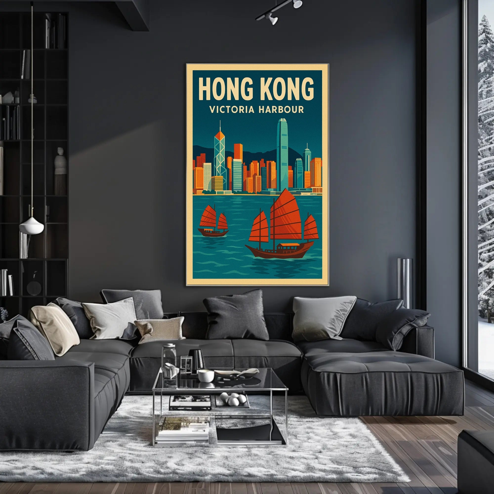 Victoria Harbour Scenic Travel Poster