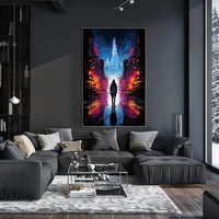 Neon Cityscape Poster