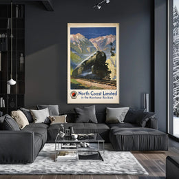 North Coast Limited in the Montana Rockies Poster