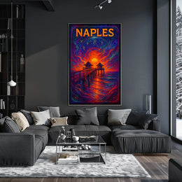 Naples Sunset Dreamscape Poster