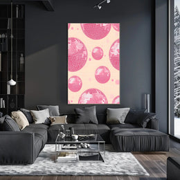 Pink Disco Balls Pop Culture Poster PosterGoat