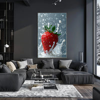 Splashing Strawberry Delight Poster PosterGoat