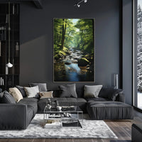 Tranquil Wilderness River Scene Poster: National Park Poster