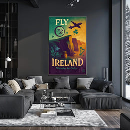 Fly To Ireland Wander In Color Poster