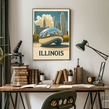 Illinois Vintage Poster