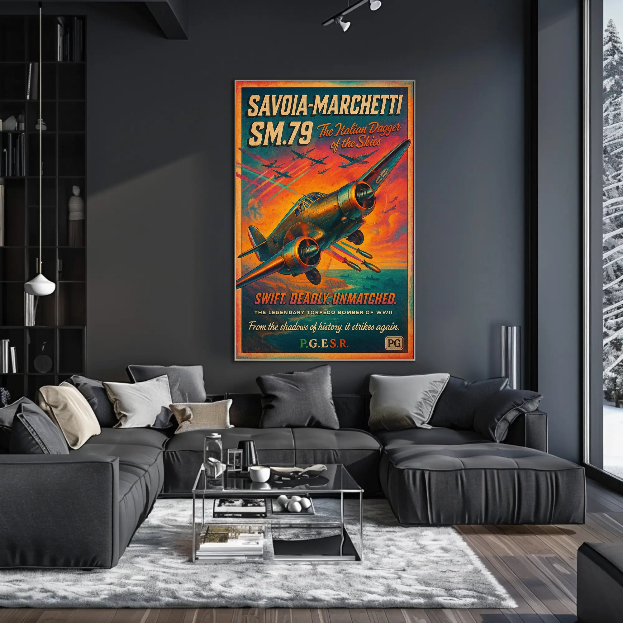 The Italian Dagger: WWII Aircraft Propaganda Poster