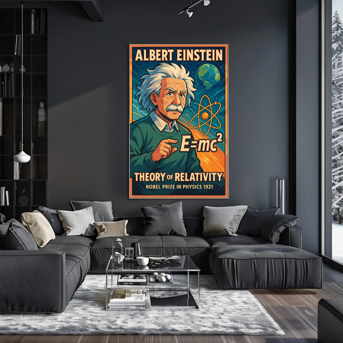 Einstein Relativity Scenic Academic Poster