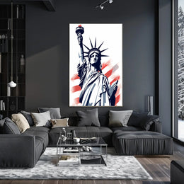 Statue of Liberty Freedom New York Travel Poster