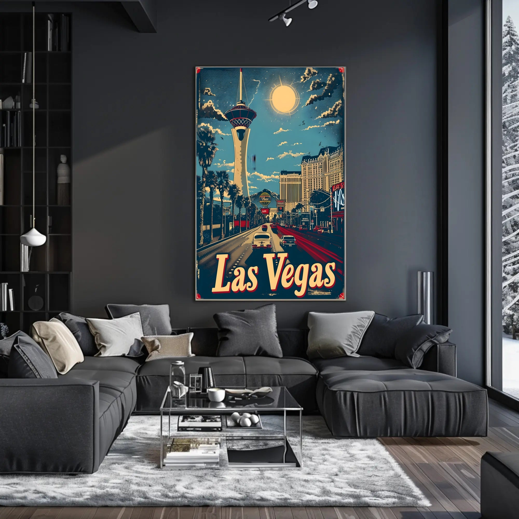 Vintage Las Vegas Skyline Urban or Cityscape Poster