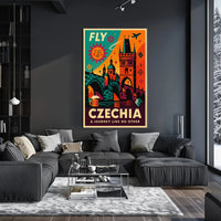 Czechia Travel Adventure Vibrant Artistic Poster PosterGoat