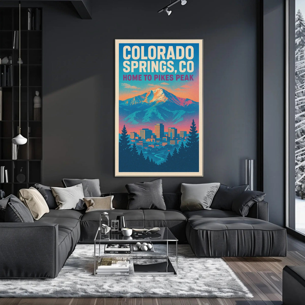 Colorado Springs, CO Home to Pikes Peak Poster