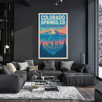 Colorado Springs, CO Home to Pikes Peak Poster