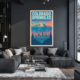 Colorado Springs, CO Home to Pikes Peak Poster