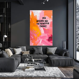 Vibrant Inspirational Art with Uplifting Brushstrokes Motivational Poster PosterGoat
