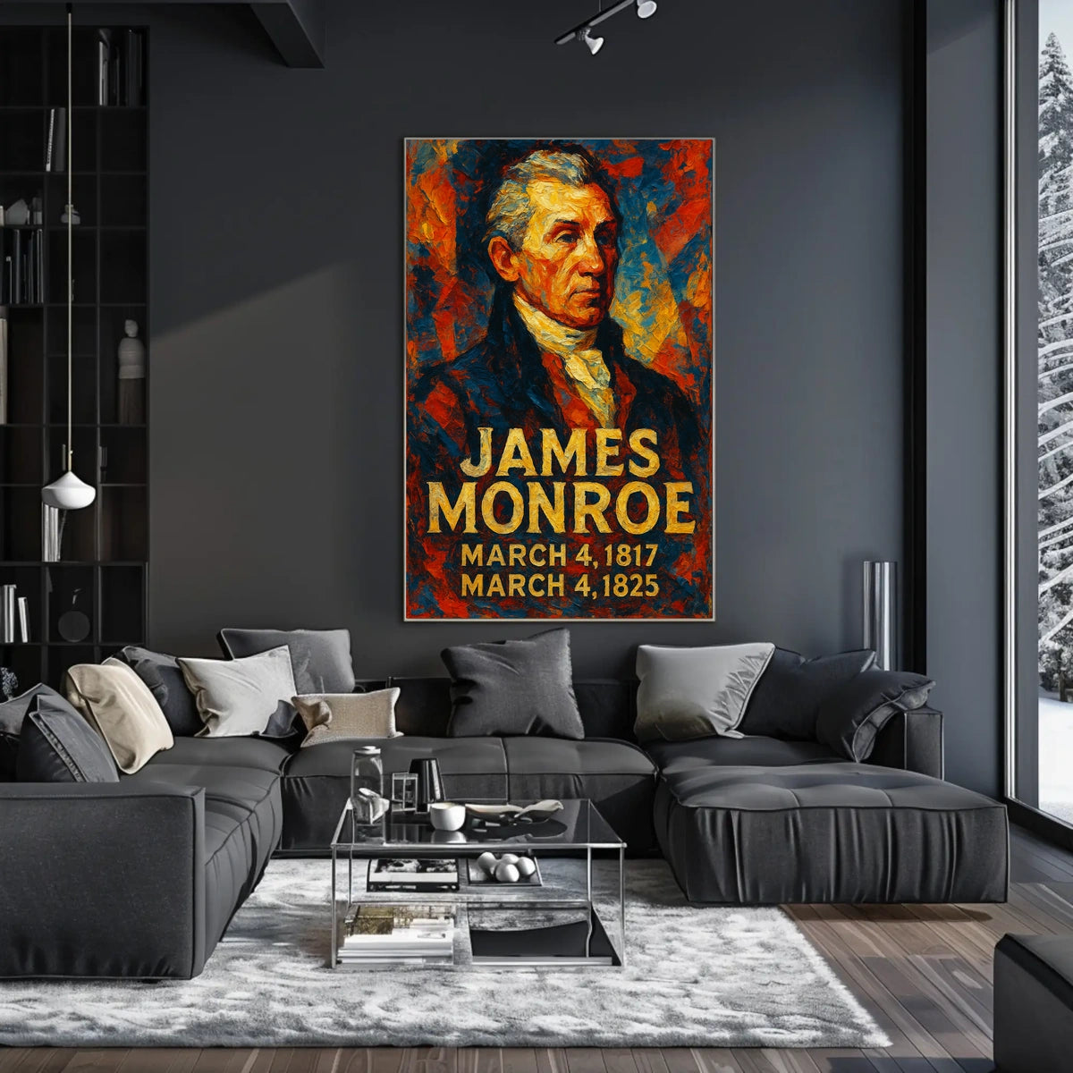 James Monroe 5th President of the United States Glitch Hop Art Poster