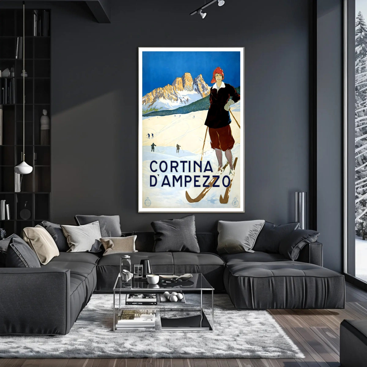 Cortina DAmpezzo Ski Resort Poster