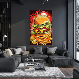 Burger Explosion Poster PosterGoat