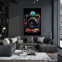Vibrant Camera Art Poster