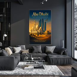 Abu Dhabi Tradition Innovation Cityscape Urban or Cityscape Poster