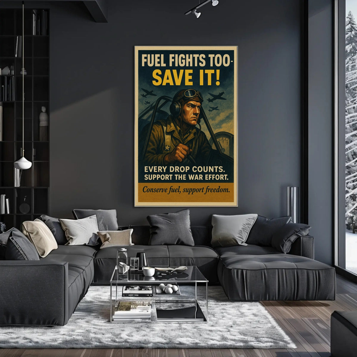 Fuel Conservation In Wartime Poster