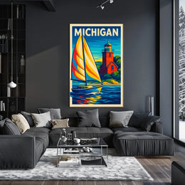 Michigan Coastal Adventure Poster
