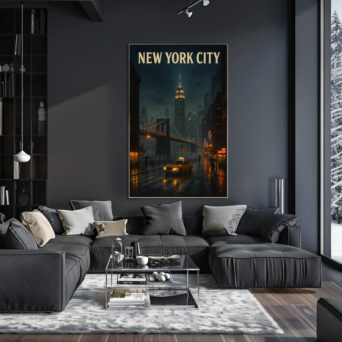 New York City at Night Poster