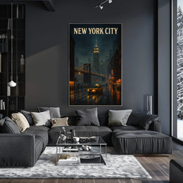 New York City at Night Poster