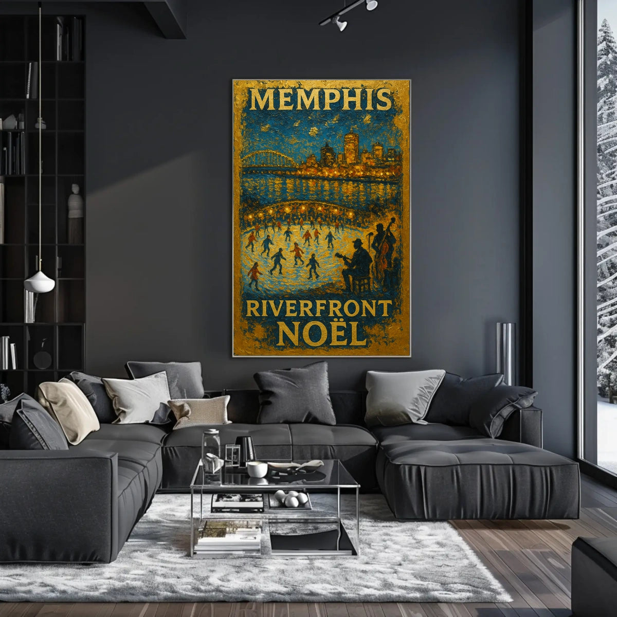 Memphis Riverfront Noël Poster