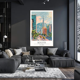 Vibrant Bogotá Cityscape Poster PosterGoat