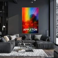 Appleton Vibrant Nightscape Abstract Art Poster