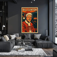 Bill Clinton Merry Christmas Poster