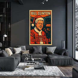 Bill Clinton Merry Christmas Poster